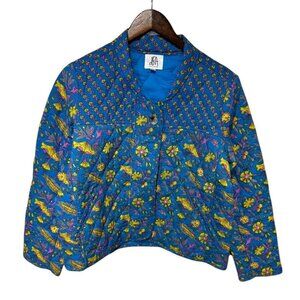 Anthropologie dRA Quileted Jacket Blue Size Medium